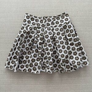 Only brown and white floral midi skirt | summer roberts core